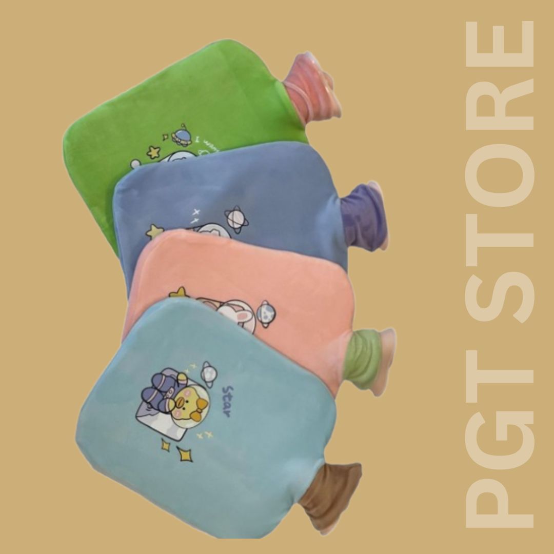 Hot Water Bottle with Rabbit: Soft & Warm Pain Relief