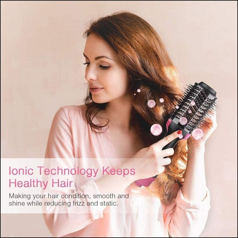 2-in-1 Multifunctional Hair Dryer Volumizer – Rotating Hot Hair Brush Curler