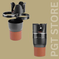 360° Rotatable Car Cup Holder Organizer - Phone Mount, Storage Box, Sunglass Holder