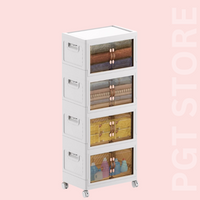 Stackable & Movable Bathroom Storage Cabinet (4-Pack)