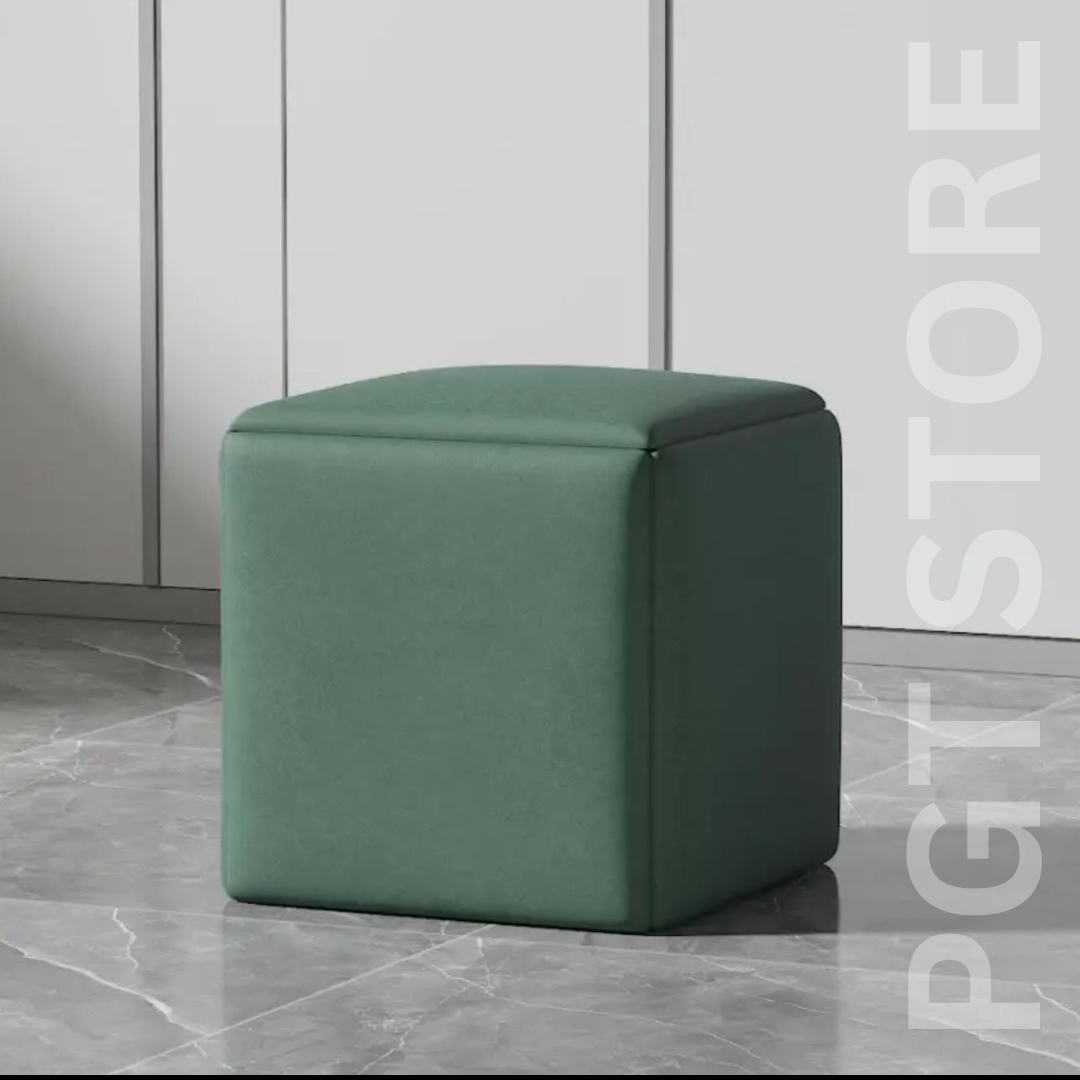 5-in-1 Stackable PU Leather Ottoman with Swivel Casters for Versatile Seating