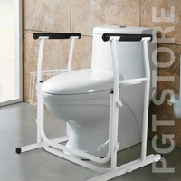 Toilet Safety Rails, Portable Bathroom Assist Frame, Elderly & Disabled Support