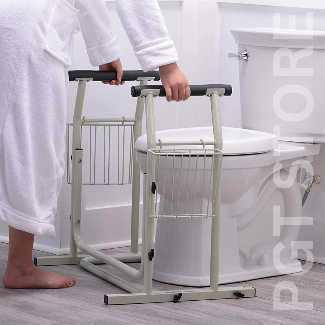 Toilet Safety Rails, Portable Bathroom Assist Frame, Elderly & Disabled Support