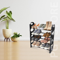  Foldable Shoe Rack Cabinet Organizer 4 Shelves