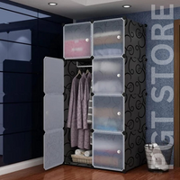 8-Cube Modular Wardrobe Closet Organizer - DIY Storage Shelves for Bedroom, Living Room