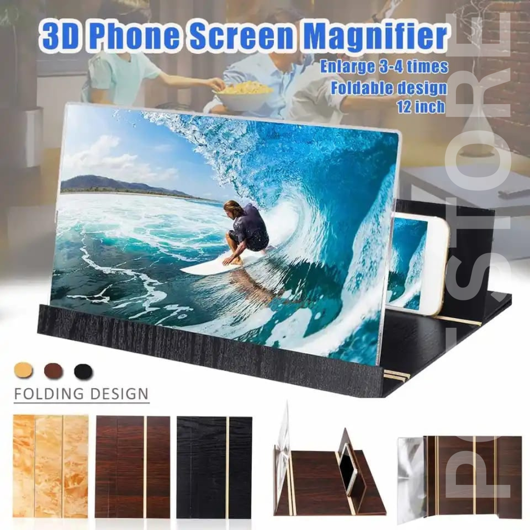 Portable HD Phone Screen Magnifier - Eye-Safe, Large Screen Amplifier for Movies, Videos, and Gaming