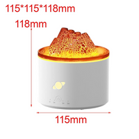 Flame Effect Humidifier: Portable Ultrasonic Aroma Diffuser with 7 Color Lights, Quiet Mist for Bedroom, Office, Travel