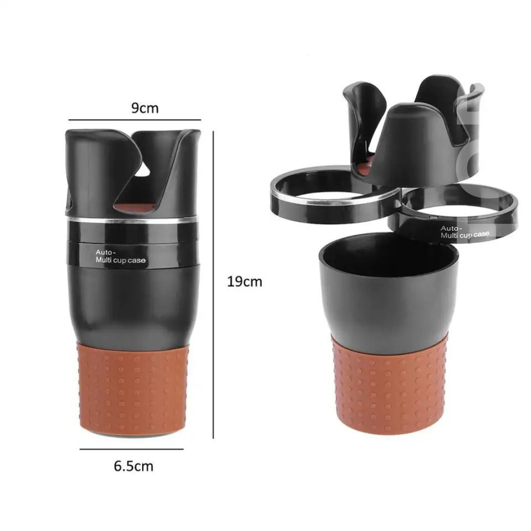 360° Rotatable Car Cup Holder Organizer - Phone Mount, Storage Box, Sunglass Holder