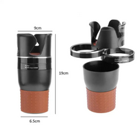 360° Rotatable Car Cup Holder Organizer - Phone Mount, Storage Box, Sunglass Holder