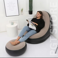 Ultimate Comfort: Inflatable Folding Recliner Sofa Bed with Pedal for Indoor/Outdoor Relaxation