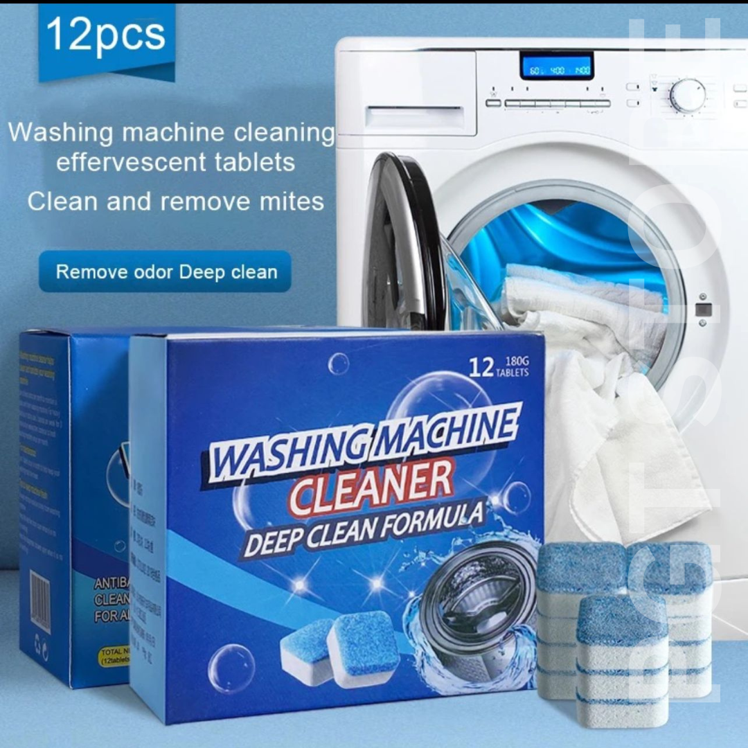 Deep Clean Washing Machine Tablets - Descale, Deodorize, & Remove Mold