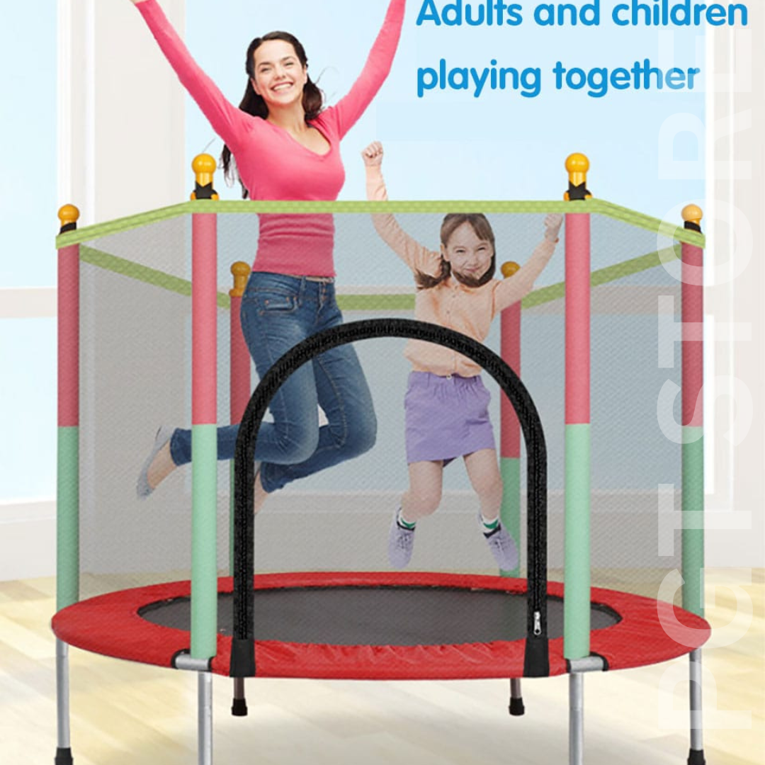 Indoor/Outdoor Mini Trampoline for Kids (3-12 Years) - Safe and Durable