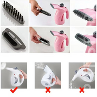 Handy Steam Garment Steamer - 600W, Detachable Brush, 120ml, Portable Facial Steamer