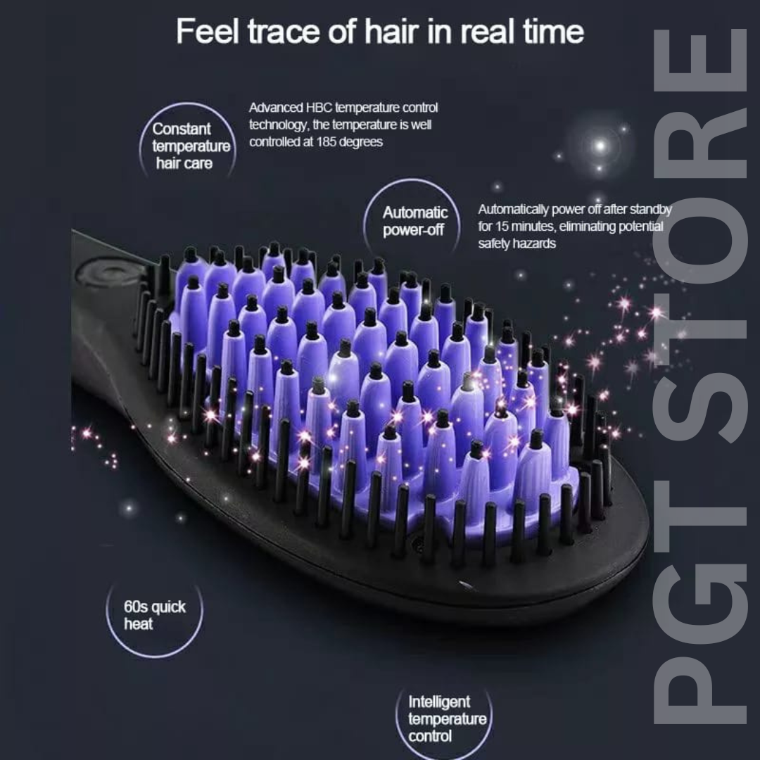 DAFNI Original Ceramic Straightening Brush - Fast, Healthy Hair Styling