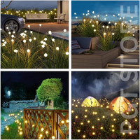 Moroccan Solar Firefly Lights | Golden Metal Outdoor Decorative Lighting