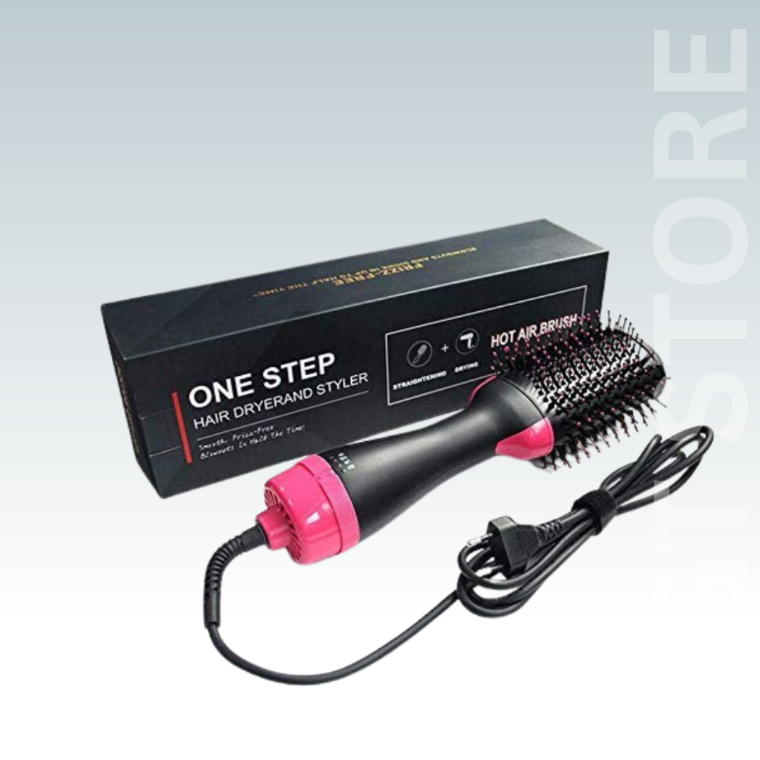 3-in-1 Hair Dryer, Straightener, and Volumizer Brush with Ionic Technology