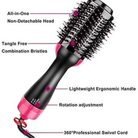 3-in-1 Hair Dryer, Straightener, and Volumizer Brush with Ionic Technology