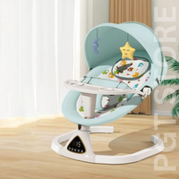 Portable Baby Swing with Remote, Rocking Chair, Bluetooth Music, and Dining Plate