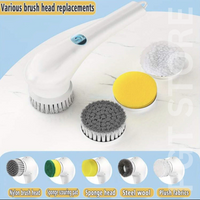 5-in-1 Electric Cleaning Brush, Cordless Handheld Scrubber, Deep Cleaning Power