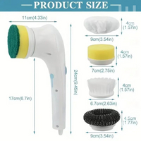 5-in-1 Electric Cleaning Brush, Cordless Handheld Scrubber, Deep Cleaning Power