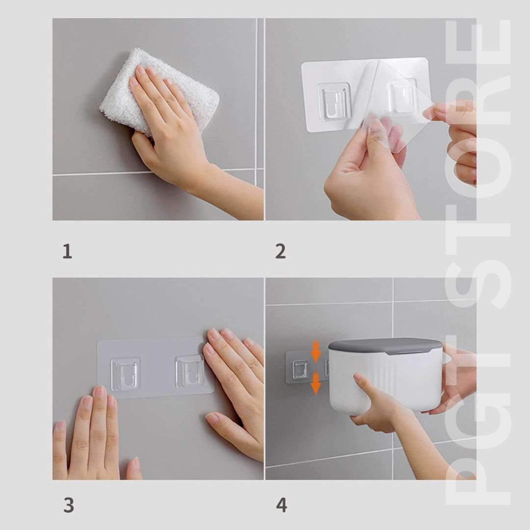 Wall Mount Tissue Box Holder with Lid