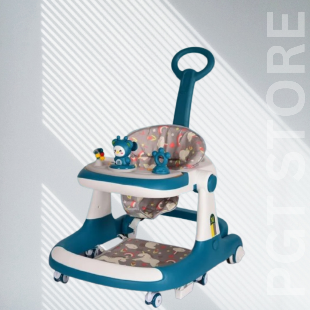 3-in-1 Baby Walker with Anti-Tip Tech, Adjustable Height & Parental Control