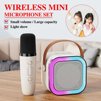 Portable Karaoke Microphone for Kids & Adults | Bluetooth Speaker with Lights | Wireless Mic for Parties, Home, Travel